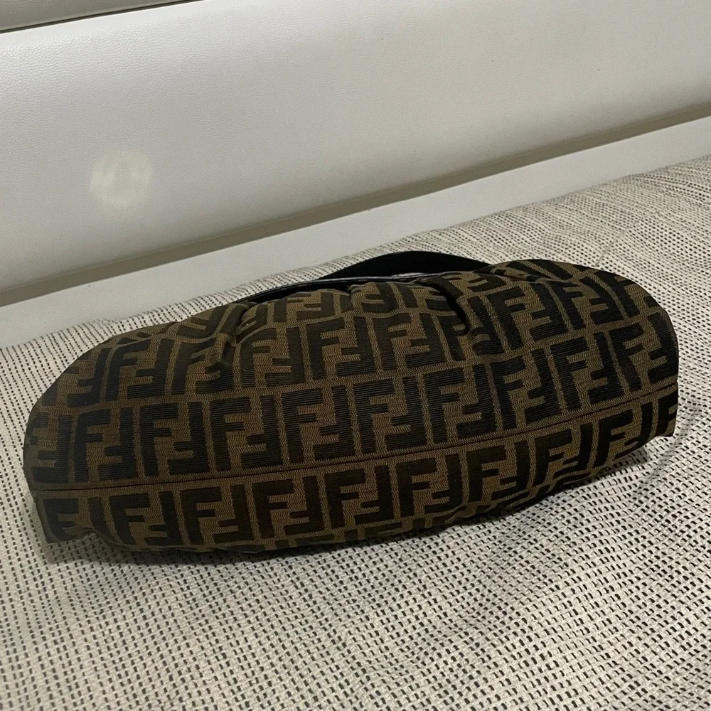 Fendi Zucca Canvas Shoulder Bag
